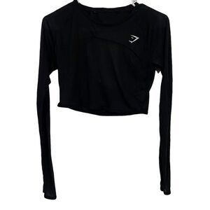 Gymshark Black Long Sleeve Crop Top